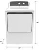 GE® 6.2 Cu. Ft. White Front Load Electric Dryer-4