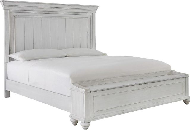 Benchcraft® Kanwyn 5-Piece Whitewash Queen Panel Bed Set-1