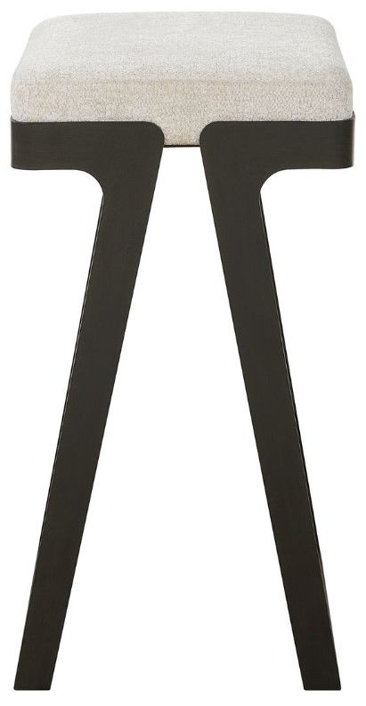 Uttermost® Hover Aged Black/Ivory Counter Stool-3
