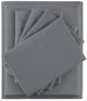 Olliix by Intelligent Design Microfiber Charcoal Twin Extra Large Sheet Set with Side Storage Pockets-0