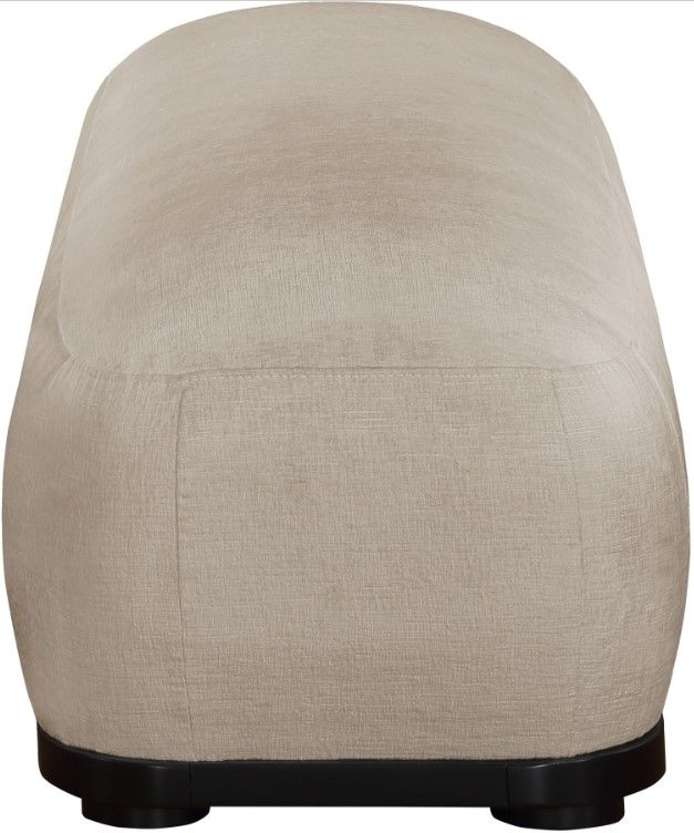 Meridian Furniture Calum Beige/Black Chenille Fabric Bench-2