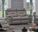 Kwality Imports Marvel Ivory Leather Match Reclining Loveseat-0