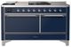 Ilve® Majestic III 60" Midnight Blue Pro Style Dual Fuel Liquid Propane Range with Solid Door and Chrome Trim-0