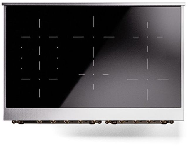 Ilve® Nostalgie II Series 40" Stainless Steel Pro Style Induction Range-2