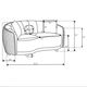 Coaster® Brookside Dark Gray Velvet Upholstered Curved Sofa-3