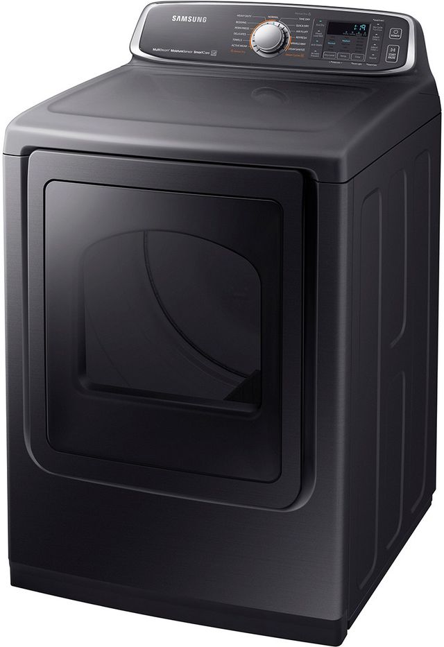 Samsung 7.4 Cu. Ft. Fingerprint Resistant Black Stainless Steel Front Load Gas Dryer-3