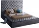 Meridian Furniture Bliss Grey Velvet Full Bed-1