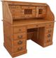 TEI Harvest Brown 54" Deluxe Roll Top Desk-0