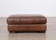 Soft Line Dallas Chestnut All Leather Ottoman-1