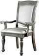 Furniture of America® Alpena 2-Piece Gray/Silver Arm Chair Set-2