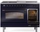 Ilve® Nostalgie II Series 48" Midnight Blue Pro Style Dual Fuel Range-3