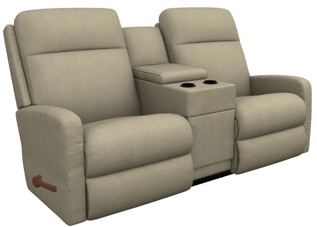 La-Z-Boy® Finley Linen Manual Wall Reclining Loveseat with Console-0