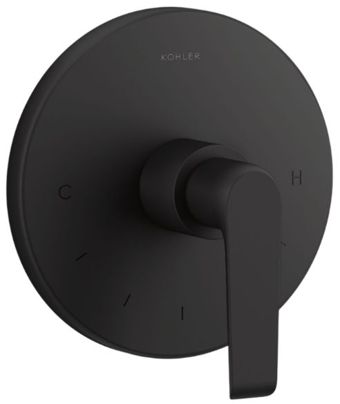 KOHLER® Avid® MasterShower® Matte Black Temperature Control Valve Trim-0