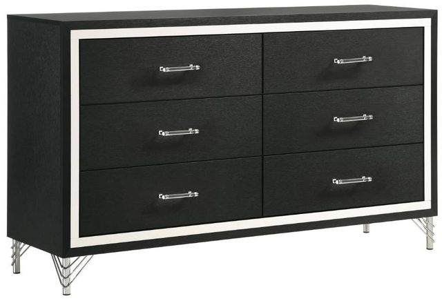 Coaster® Lucia 5-Piece Black/Gray Queen Bedroom Set-3