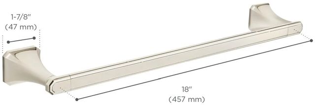 DXV Belshire® Platinum Nickel 18" Towel Rack-2