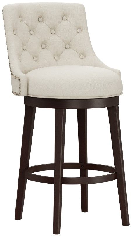 HH2 Home Halbrooke Chocolate/Cream Swivel Bar Stool-0