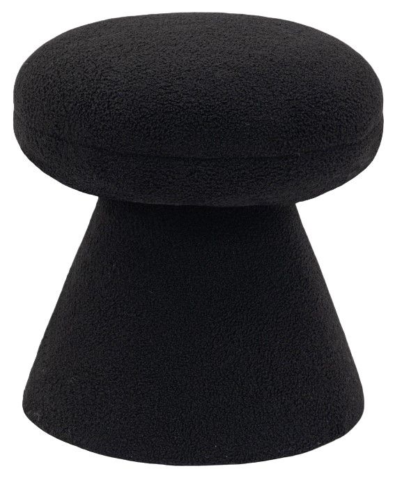 Meridian Furniture Drum Black Ottoman-1