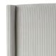 Bernards Jennie Gray Pleated Upholstered Queen Panel Bed-2