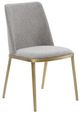 VIG Furniture Modrest Brent 2-Piece Brass/Light Gray Dining Chair Set-0