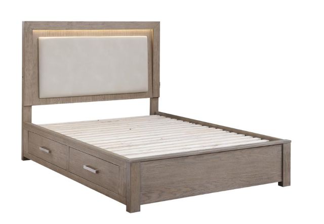 Coaster® Kenora Barley Brown Queen LED Storage Bed-0