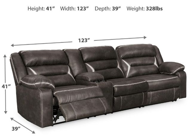 Signature Design by Ashley® Kincord 2-Piece Midnight Power Reclining Sectional Sofa-1
