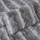 Olliix by Madison Park Zuri Grey Full/Queen Polyester Print Brushed Faux Fur Comforter Set-2