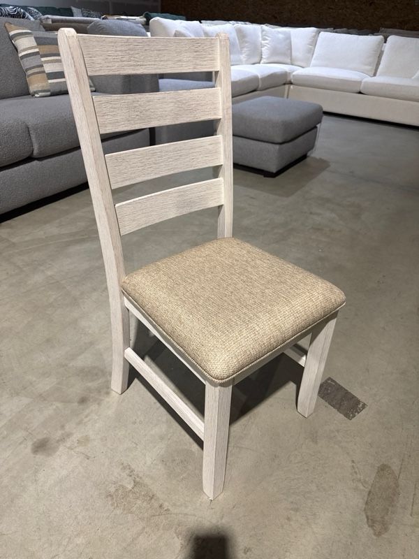 Clearance Set of 2 Signature Design By Ashley® Skempton Grayish White Dining Chairs-0