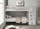 Elements International Sami White Youth Twin Over Twin Step Bunk Bed with Right Headboard-1