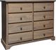 Mako Wood Furniture Youth Collection Pine 8-Drawer Dresser-0
