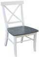 John Thomas Furniture® Dining Essentials Heather Gray/White X-Back Chair-0