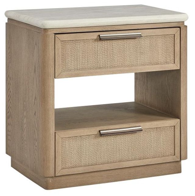Bernards Trilogy Toffee Rope Drawer Front Nightstand-0