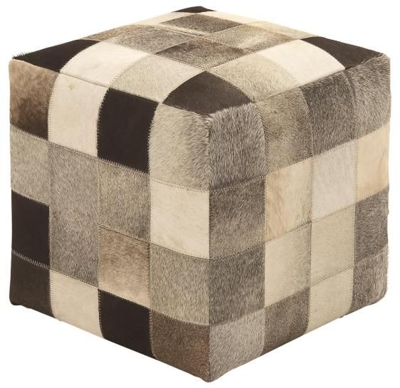 Deco Marche U Select Multi-Colored Ottoman with Patchwork Pattern-0