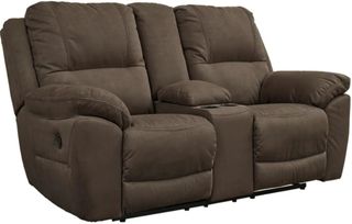 Signature Design by Ashley® Next-Gen Gaucho Espresso Reclining Loveseat with Console
