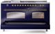 Ilve® Nostalgie II Series 60" Midnight Blue Pro Style Dual Fuel Range-4