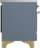 Ilve® Majestic III 36" Blue Gray Pro Style Induction Range with Triple Glass Door and Brass Trim-4