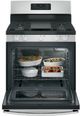 GE® 30" Black/Stainless Steel Freestanding Gas Range-2
