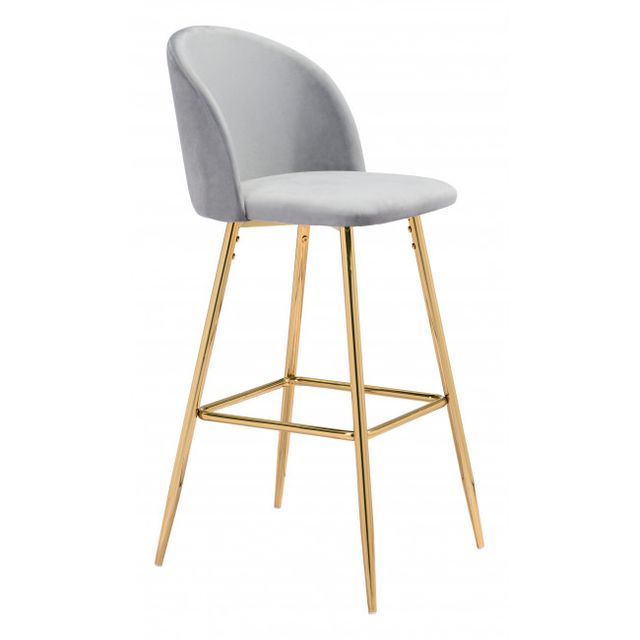 Zuo® Modern Cozy Gray Bar Chair-0