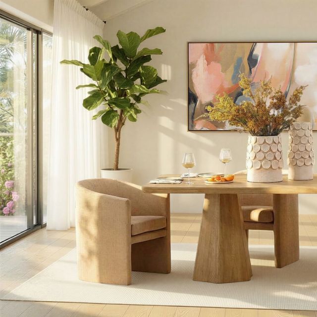Dovetail Furniture Traverly Light Natural Dining Table-1