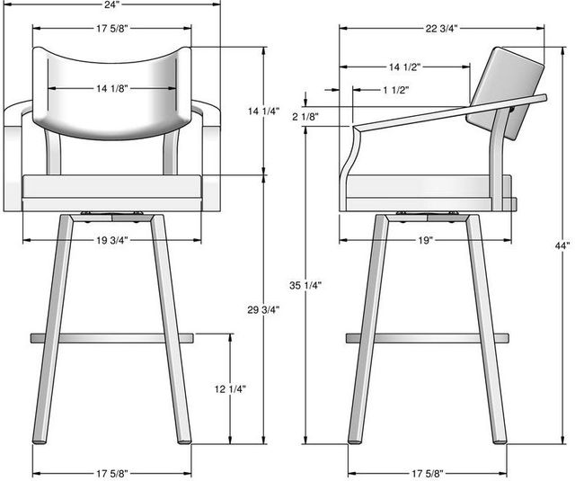 Amisco Customizable Jonas Swivel Bar Stool-1