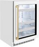ZLINE Autograph Edition Touchstone 5.2 Cu. Ft. Stainless Steel Beverage Center with White Matte Glass Door and Champagne Bronze Handle-2