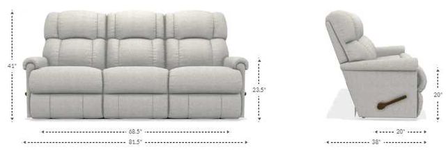 La-Z-Boy® Pinnacle Stone Leather Manual Wall Reclining Sofa-2
