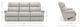 La-Z-Boy® Pinnacle Stone Leather Manual Wall Reclining Sofa-2
