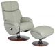 BarcaLounger© Alicia Capri Gray Pedestal Recliner and Ottoman-2
