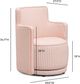 TOV Furniture Passe Pink Stripes Swivel Accent Chair-2