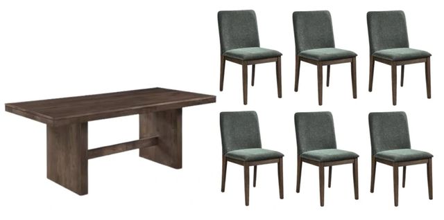 New Classic® Home Furnishings Kody 5-Piece Forest Green/Walnut Rectangular Dining Table Set-0