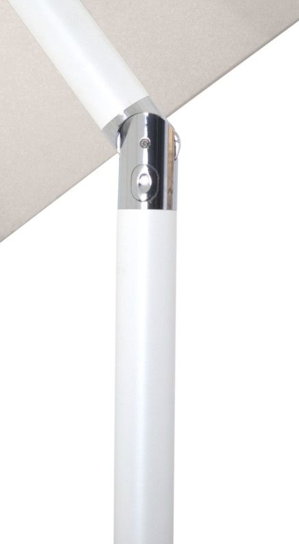 Meridian Furniture Fiji Beige/Matte Black/Matte White Aluminum Outdoor Patio Umbrella and Base-4