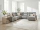 ManWah Camden Fog 6pc Power Reclining Power Headrest Sectional-1