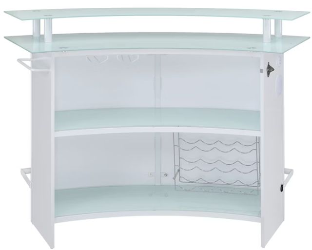 Elements International Valentina White Bar Table-2