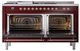 Ilve® Nostalgie II Noblesse 60'' Burgundy Pro Style Dual Fuel Range with Copper Trim-1