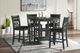 Elements International Black/Gray Counter Side Chair-1
